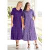 Woman Within Women’s Plus Size Button-Front Essential Dress(Radiant Purple)