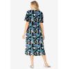 Woman Within womens Modern(Black Multi Garden)