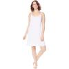 Comfort Choice Plus Size Full Microfiber Slip(White)