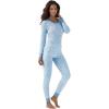 Comfort Choice Plus Size Thermal Crewneck Long-Sleeve Top(Pastel Blue Animal)