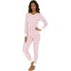 Comfort Choice Plus Size Thermal Crewneck Long-Sleeve Top(Vanilla White Heart)