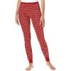 Comfort Choice Plus Size Thermal Pant(Classic Red Snow Fall)