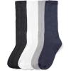 Comfort Choice Women’s Plus Size 6-Pack Rib Knit Socks(Basic Pack)