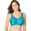 Comfort Choice Women’s Plus Size Exclusive Patented Custom Fit Wireless Bra(Dark Turq)