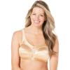 Comfort Choice Women’s Plus Size Satin Wireless Comfort Bra(Nude)