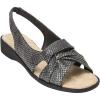 Comfortview Women’s Wide Width The Pearl Sandal(Black)