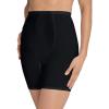 Secret Solutions Women’s Plus Size High-Waist Power Mesh Long Leg Shaper(Black)