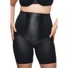 Secret Solutions Women’s Plus Size Power Shaper Firm Control Long Leg Shaper(Black)