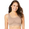 Secret Solutions Women’s Plus Size Wireless Cooling Seamless Bra(Nude)