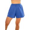 Swim 365 Women’s Plus Size Loose Swim Short with Built-in Tummy Control Brief(Electric Iris)