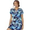 Swimsuits For All Women’s Chlorine Resistant Swim Tunic (Plus(Navy Palm)