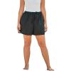 Swimsuits for All Swim 365 Women’s Plus Size Taslon Cover Up Bottom with Elastic Waist(Black)