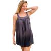 Swimsuits for All Swim 365 Women’s Plus Size Two-Piece Ombre Swim Dress(Anchor Ombre)