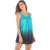 Swimsuits for All Swim 365 Women’s Plus Size Two-Piece Ombre Swim Dress(Baia Ombre)