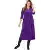 Woman Within Plus Size Pintuck Velour Dress(Radiant Purple)