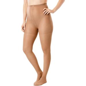 Comfort Choice Women’s Plus Size 2-Pack Control Top Tights(Suntan)