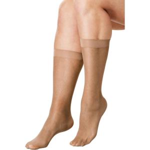 Comfort Choice Women’s Plus Size 3-Pack Knee-High Compression Socks(Suntan)