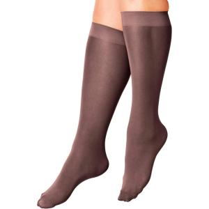Comfort Choice Women’s Plus Size 3-Pack Knee-High Support Socks(Dark Coffee)