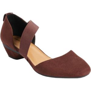 Comfortview Women’s Plus Size The Camilla Pump(Dark Brown)