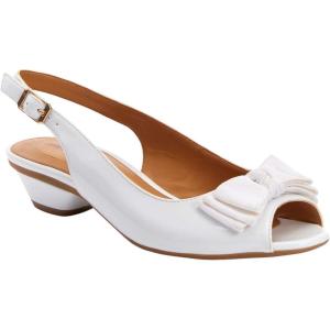 Comfortview Women’s The Reagan Slingback (Wide Widths Available)(White)