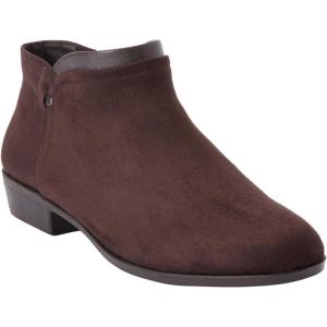 Comfortview Women’s Wide Width The Bexley Bootie(Dark Brown)