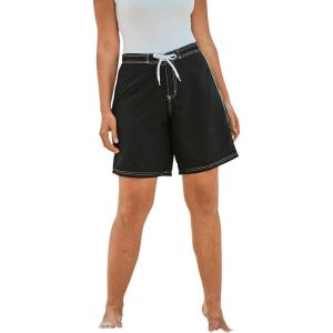 Swimsuits For All Women’s Long Board Short (Plus(Black)