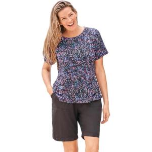 Swimsuits for All Swim 365 Women’s Plus Size The Swim Tee(Black Confetti)