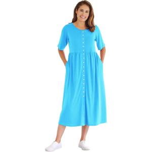 Woman Within womens Modern(Blue Paradise)