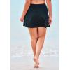 Swim 365 Women’s Plus Size Zip-Pocket Swim Skort(Black)