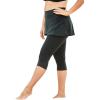 Swimsuits for All Swim 365 Women’s Plus Size Skirted Swim Capri Pant(Black)