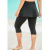 Swimsuits for All Swim 365 Women’s Plus Size Skirted Swim Capri Pant(Navy)