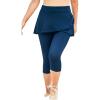 Swimsuits for All Swim 365 Women’s Plus Size Skirted Swim Capri Pant(Navy)