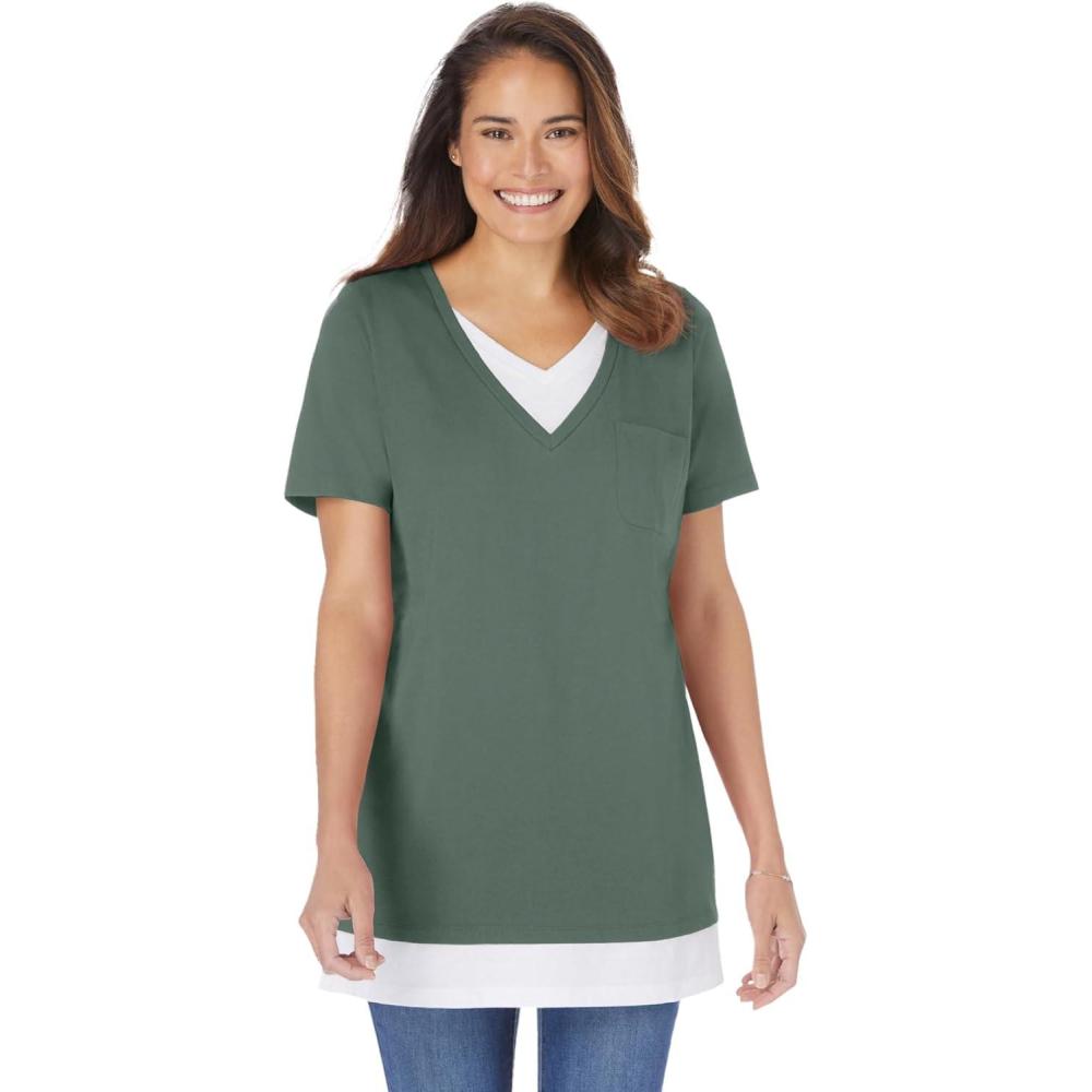 image:imageWoman Within Plus Size LayeredLook TunicPine