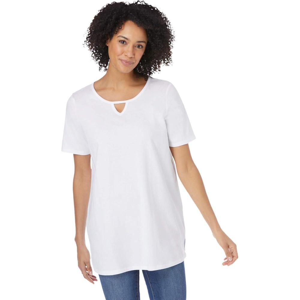 image:imageWoman Within Plus Size QuiltLined Taslon AnorakWhite