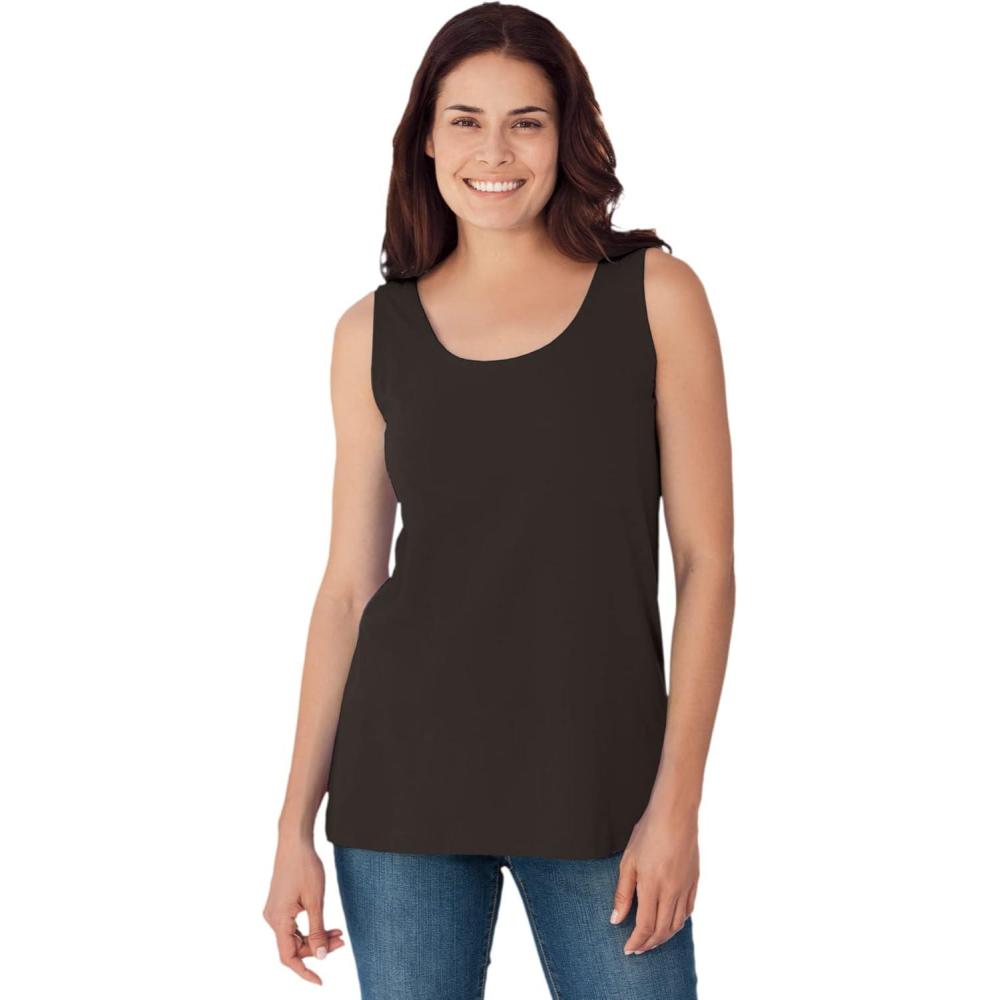 image:imageWoman Within Plus Size Scoopneck TankBlack
