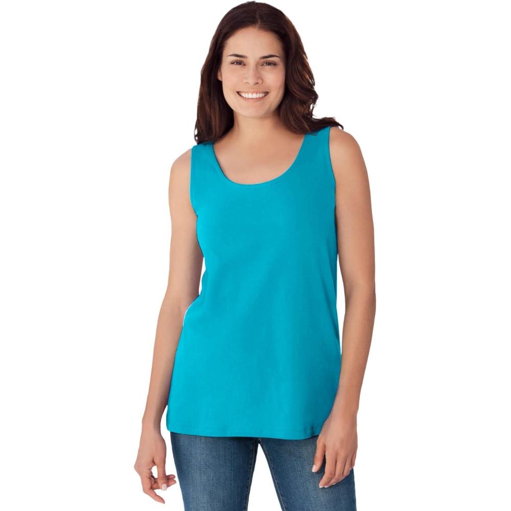 image:imageWoman Within Plus Size Scoopneck TankPretty Turquoise
