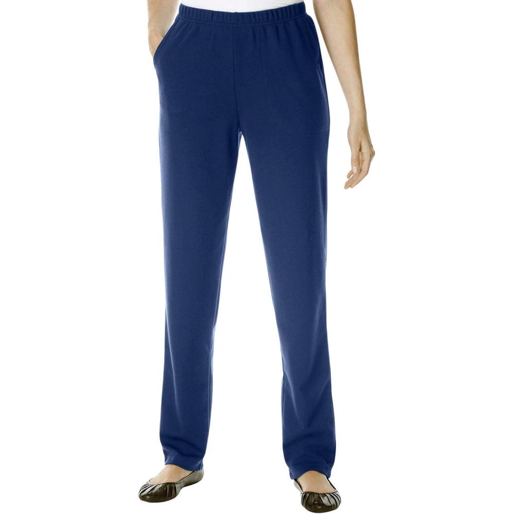 image:imageWoman Within Plus Size Tall StraightLeg Stretch PonteKnit PullOn PantsNavy