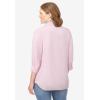 Woman Within Plus Size 2-Piece Embroidered Poplin Tunic And Tee Set(Pink Heart Floral)