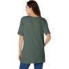 Woman Within Plus Size 7-Day Embroidered Layered-Look Tunic(Pine Flower Embroidery)