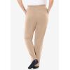 Woman Within Plus Size 7-Day Knit Straight-Leg Pull-On Pants(New Khaki)