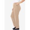 Woman Within Plus Size 7-Day Knit Straight-Leg Pull-On Pants(New Khaki)