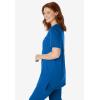 Woman Within Plus Size 7-Day Short-Sleeve Baseball Tunic(Deep Cobalt)