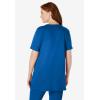 Woman Within Plus Size 7-Day Short-Sleeve Baseball Tunic(Deep Cobalt)