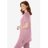 Woman Within Plus Size 7-Day Short-Sleeve Baseball Tunic(Dusty Pink)