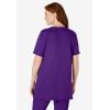 Woman Within Plus Size 7-Day Short-Sleeve Baseball Tunic(Radiant Purple)