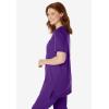 Woman Within Plus Size 7-Day Short-Sleeve Baseball Tunic(Radiant Purple)