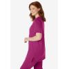 Woman Within Plus Size 7-Day Short-Sleeve Baseball Tunic(Raspberry)