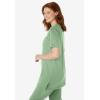 Woman Within Plus Size 7-Day Short-Sleeve Baseball Tunic(Sage)