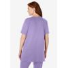 Woman Within Plus Size 7-Day Short-Sleeve Baseball Tunic(Soft Iris)