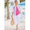 Woman Within Plus Size Boardwalk Capri(Raspberry Sorbet)